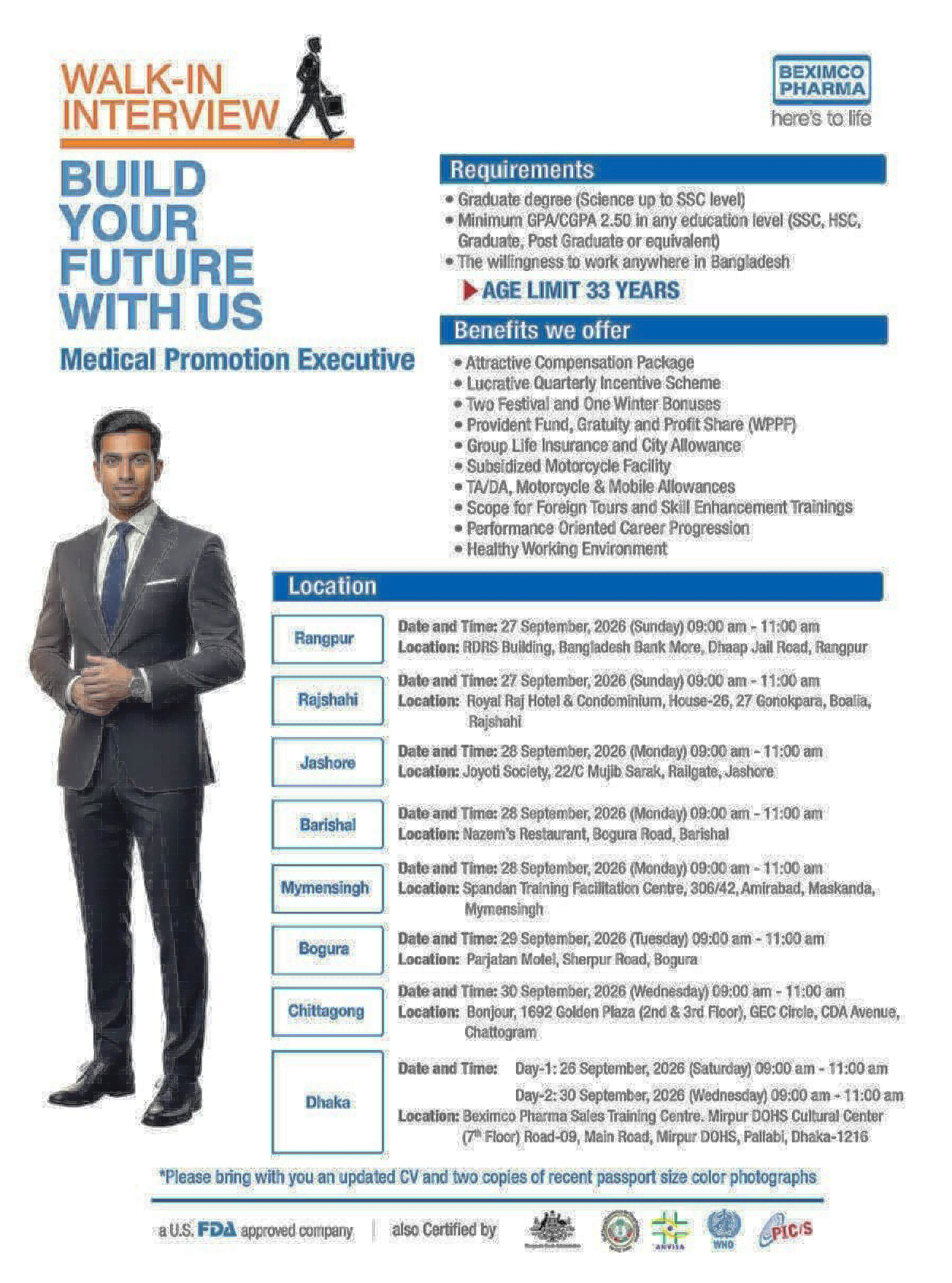Beximco Pharmaceuticals Ltd Job Circular 2026 সার্কুলারের ছবি