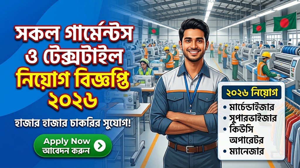 সকল গার্মেন্টস ও টেক্সটাইল নিয়োগ বিজ্ঞপ্তি ২০২৬