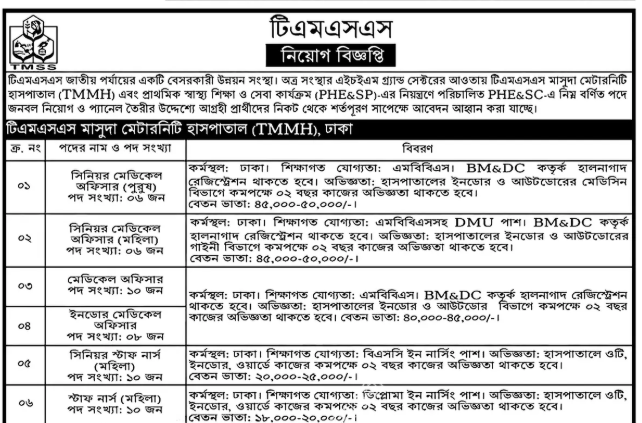 ঠেঙ্গামারা মহিলা সবুজ সংঘ টিএমএসএস নিয়োগ বিজ্ঞপ্তি ২০২৬ এর মূল সার্কুলার